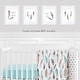 preview thumbnail 2 of 4, Sweet Jojo Designs Turquoise Coral Boho Feather Collection Wall Decor Art Prints (Set of 4) - Explore Dream, Wild Free