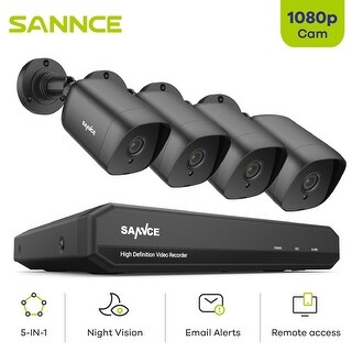 SANNCE 8CH 1080P Video Surveillance Cameras Wired System With 4PCS ...