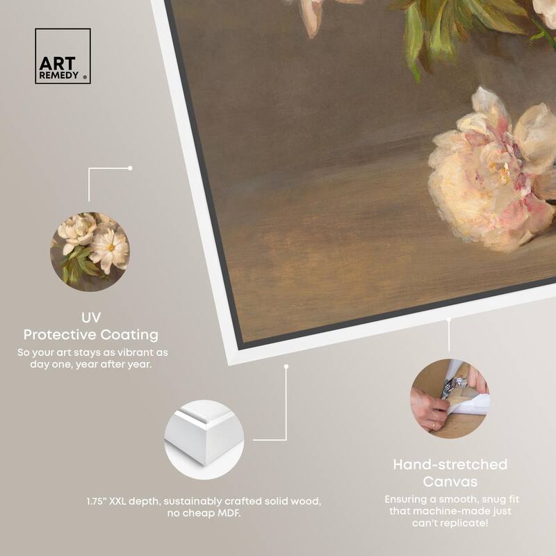 Porter Peonies in a Vase Canvas by Art Remedy
