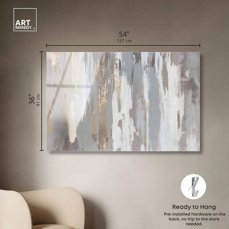 Flooding Gold II Acrylic by Art Remedy, Ready to Hang