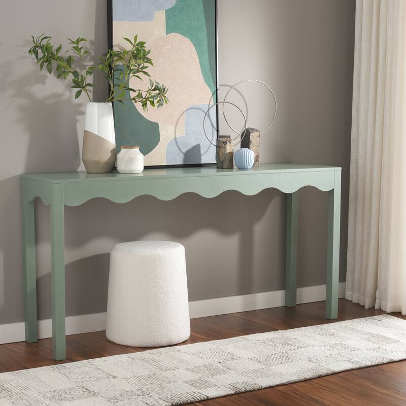 SAFAVIEH Lilith Wavy Console Table - 63"W x 16"D x 32"H - Sage