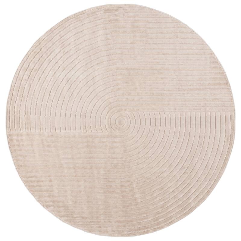 SAFAVIEH Selena Elaine Modern & Contemporary Rug - 6'7" Round - Beige