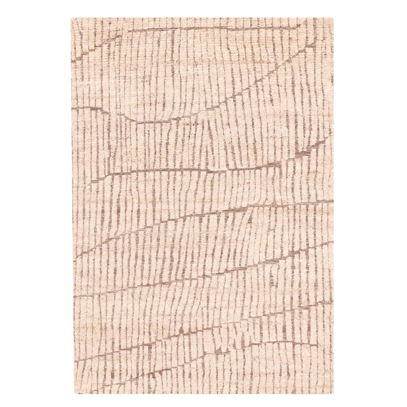 ECARPETGALLERY Hand-knotted Tangier Tan Wool Rug - 5'2 x 7'8