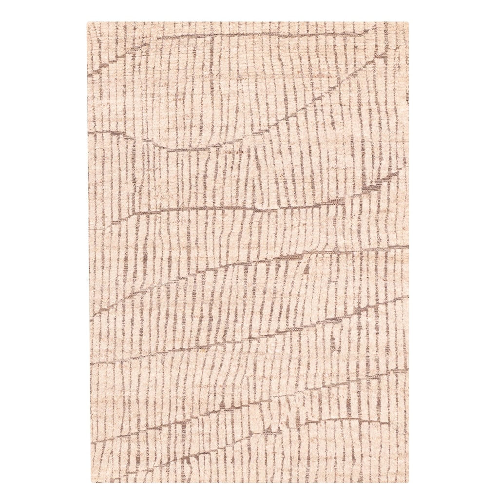 ECARPETGALLERY Hand-knotted Tangier Tan Wool Rug - 5'2 x 7'8