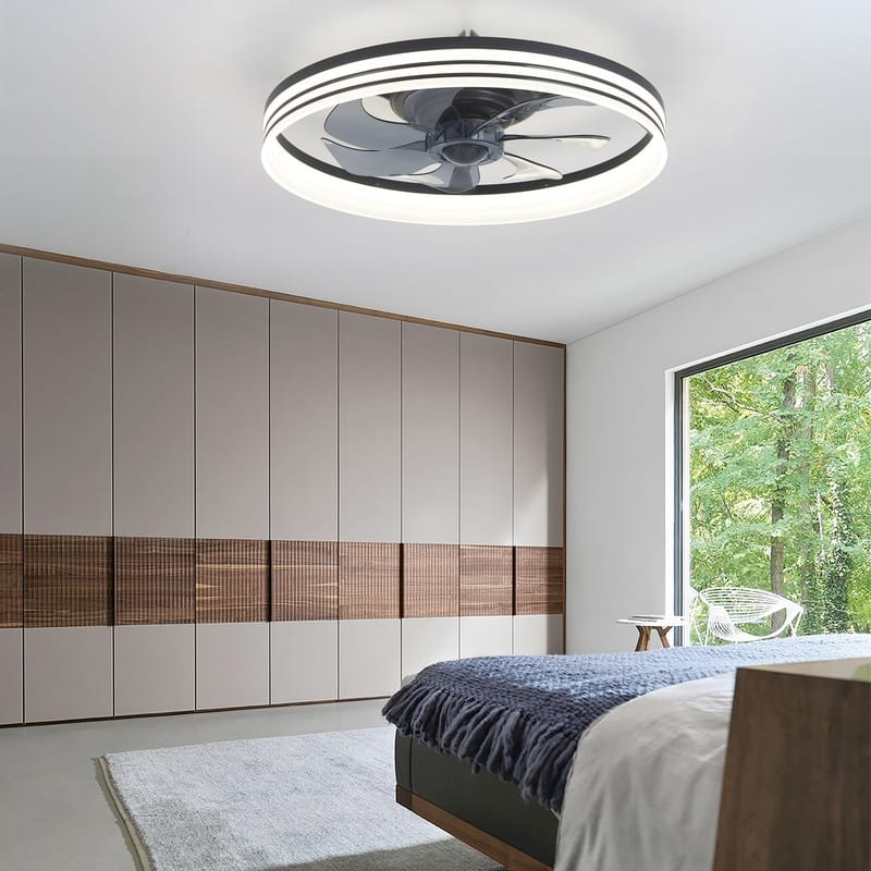 Modern Dimmable LED Ceiling Fan With Lights & Remote Control - Quiet, Safe, And Easy Installation For Bedrooms