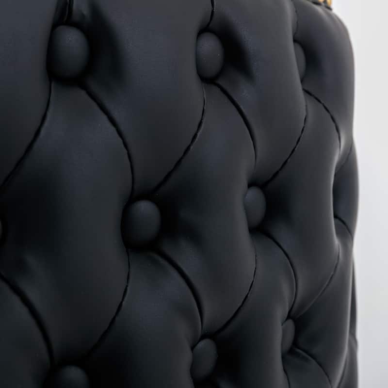 PU Upholstered Swivel Barstools Adjusatble Seat Height, Set of 2