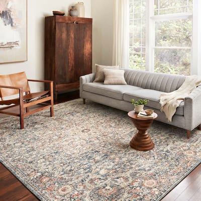Alexander Home Valeria Distressed Botanical Area Rug