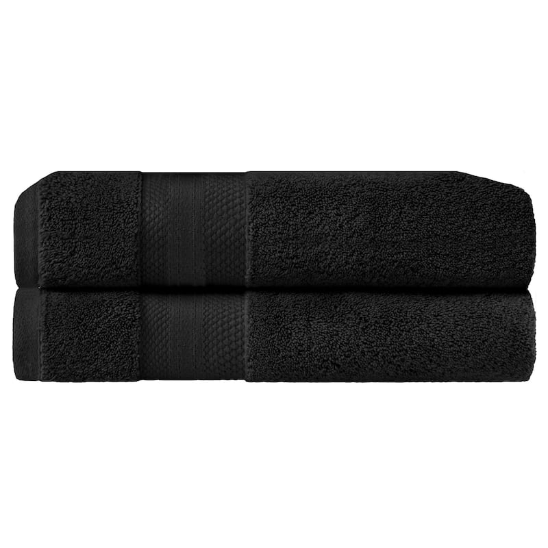 Superior Turkish Cotton Solid Heavyweight Bath Sheet Set of 2