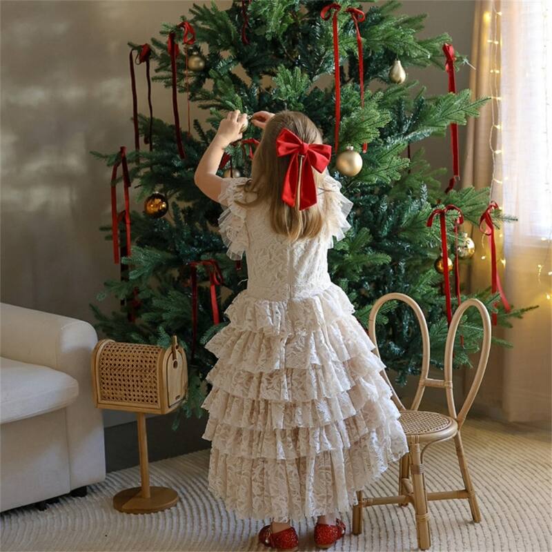 7.3ft Green Artificial Christmas Tree with Lush Layered Tips and Quick Setup Hinge Design - 55.1" Dia. x 88.6" H