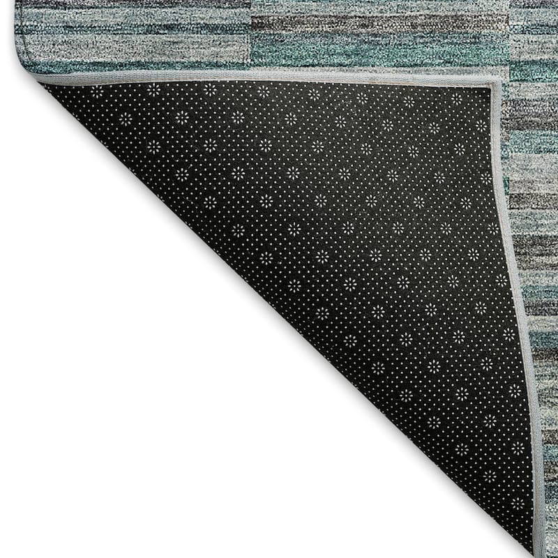 Premium Washable Super Soft Geo Stripe Mayfield Rug