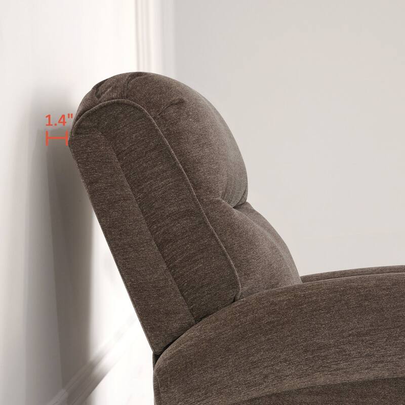MCombo Power Wall Hugger Recliner Chair for Small Space RV , USB & USB-C Charging Ports, Modern Roll Arm Recliner, Fabric PR630