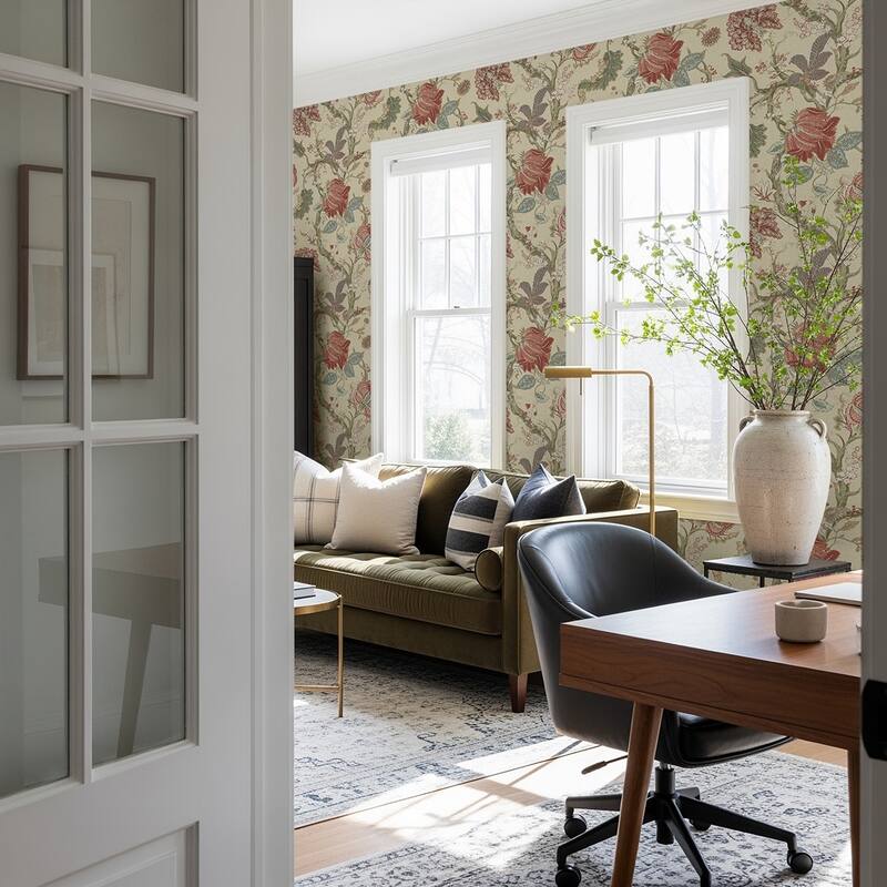 Harry & Grace Jacobean Trail Premium Matte Non-Woven Peel and Stick Wallpaper