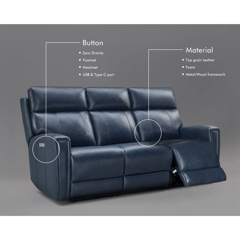 154”W 5-Seat Power Sofa set with Zero Gravity, Adjustable Headrest and USB&Type-C Ports