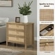 preview thumbnail 23 of 37, Set of 2 Farmhouse Style Nightstands with 3 Drawers