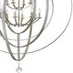 preview thumbnail 3 of 7, Luna 12 Light Antique Silver Sphere Chandelier - 60'' W x 63'' H