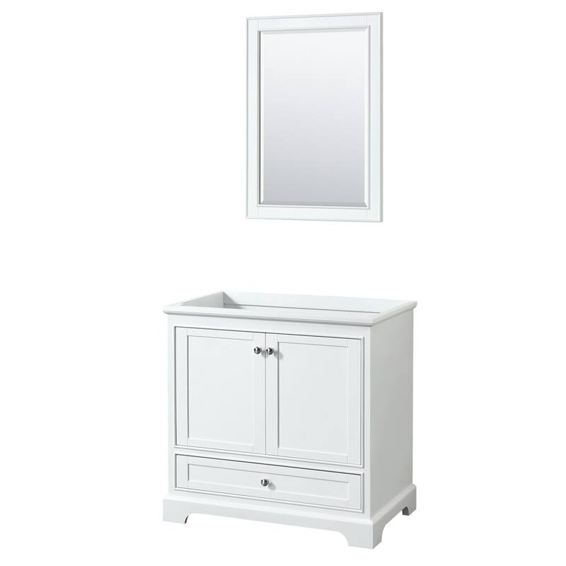 Wyndham Collection Deborah 35-1/4" Free Standing Single Wood Vanity