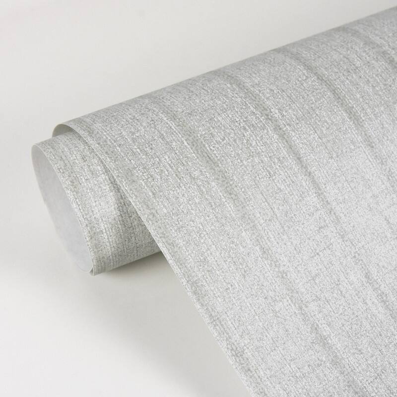 Brewster Ramona Silver Stripe Texture Wallpaper - 27.5in x 396in x 0.025in