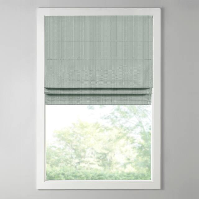 Madison Park Colm Basketweave Room Darkening Cordless Roman Shade