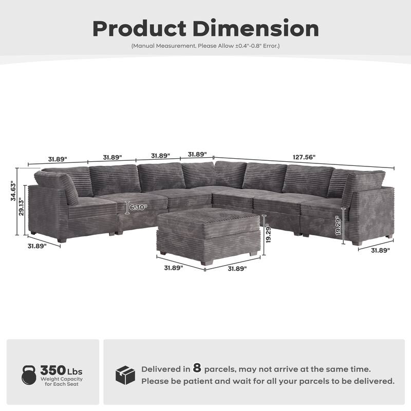 OVIOS Modern Minimalist L-Shaped Sofa​