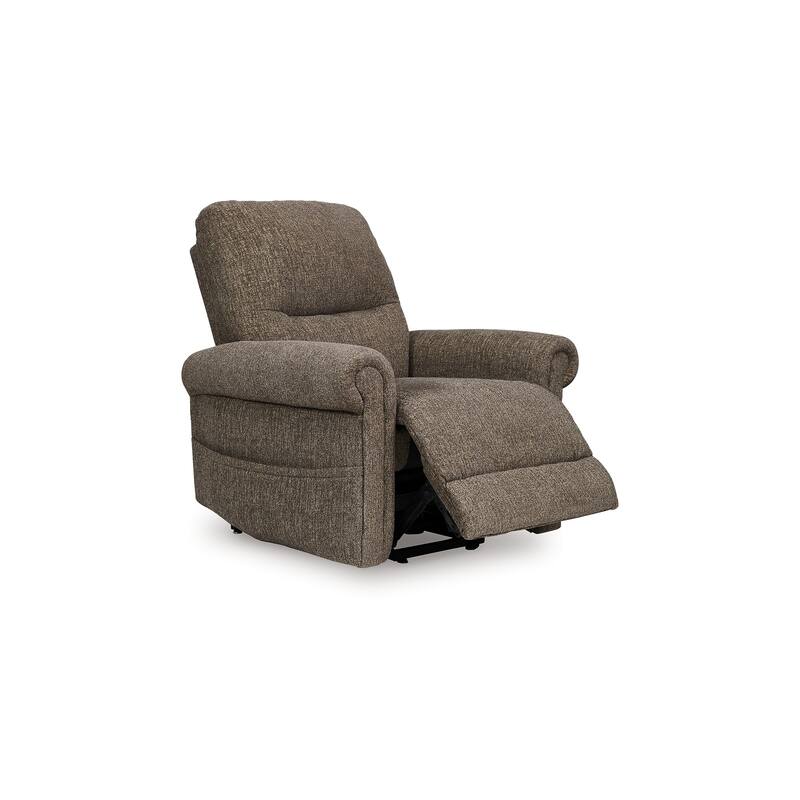 Auro Power Lift Recliner Chair, Heat Massage, Taupe Brown Polyester
