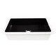 preview thumbnail 2 of 6, Eden Matte Black Fireclay 31" Single Bowl Undermount Kitchen Sink