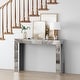 preview thumbnail 1 of 9, Modern Console Sofa Table for Entryway Silver