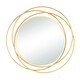 preview thumbnail 29 of 32, Stylish Metal Wall Mirror with Overlapping Circles and Foiled Finish - Gold or Gray