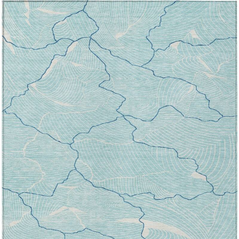 HomeRoots Abstract Transitional Rectangle Outdoor Rug