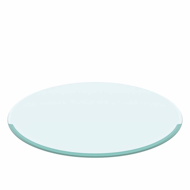 30" Round Glass Table Top, Wear-resistant, Heat-resistant, 2/5 Inch Thick Beveled Polished Edge Tempered Glass Table Top