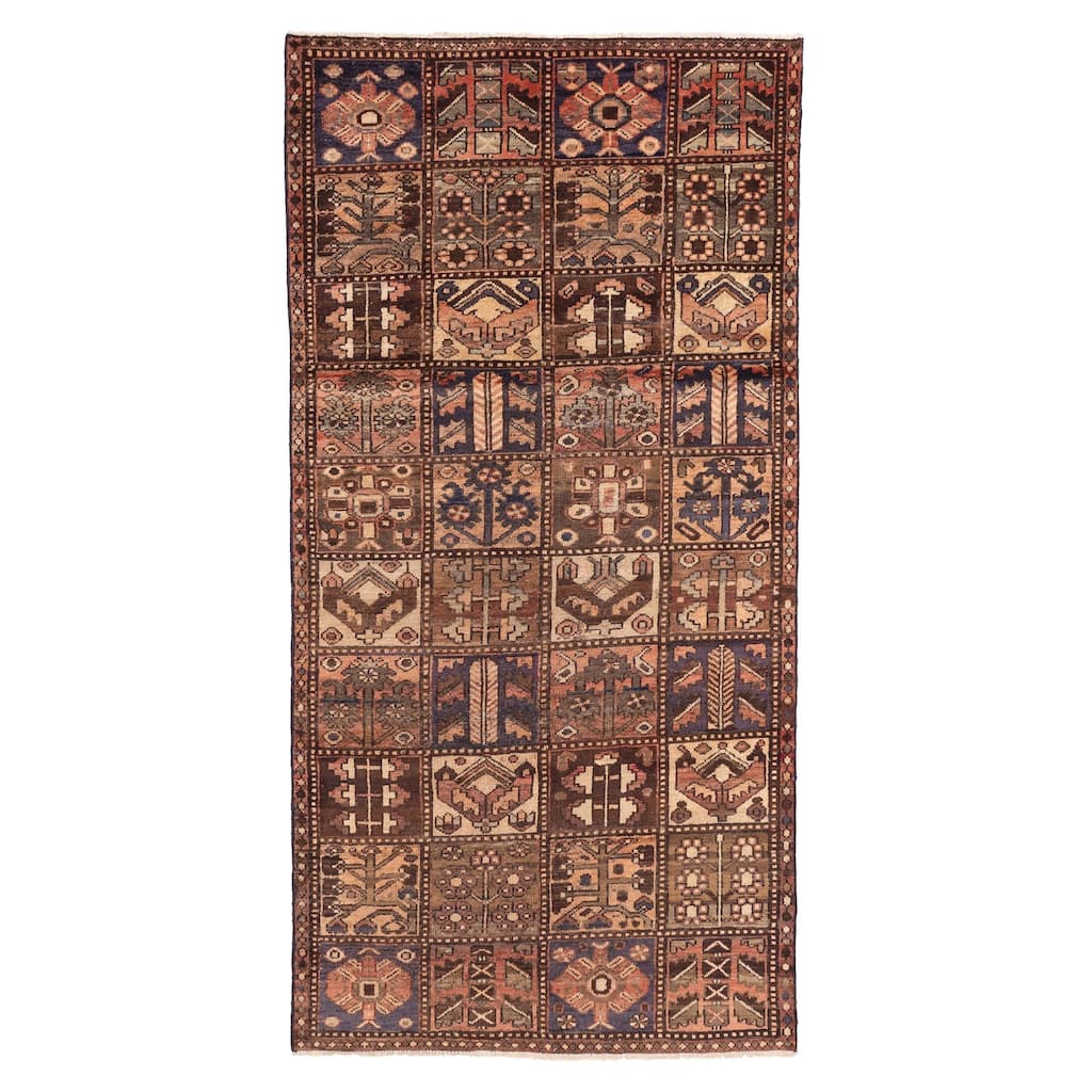 ECARPETGALLERY Hand-knotted Kayseri Vintage Brown Wool Rug - 4'3 x 8'10