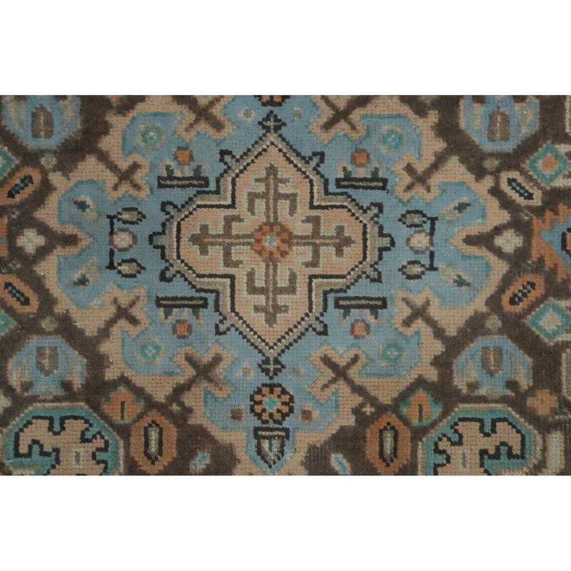 Hand Knotted Oriental 100% Wool Carpet Traditional Floral Peach Tabriz Area Rug - 9' 5'' X 6' 4''