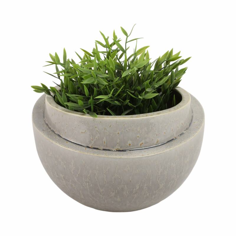 Round Layered Decorative Bowl - Abstract Pattern - 9", Gray - 9.0"