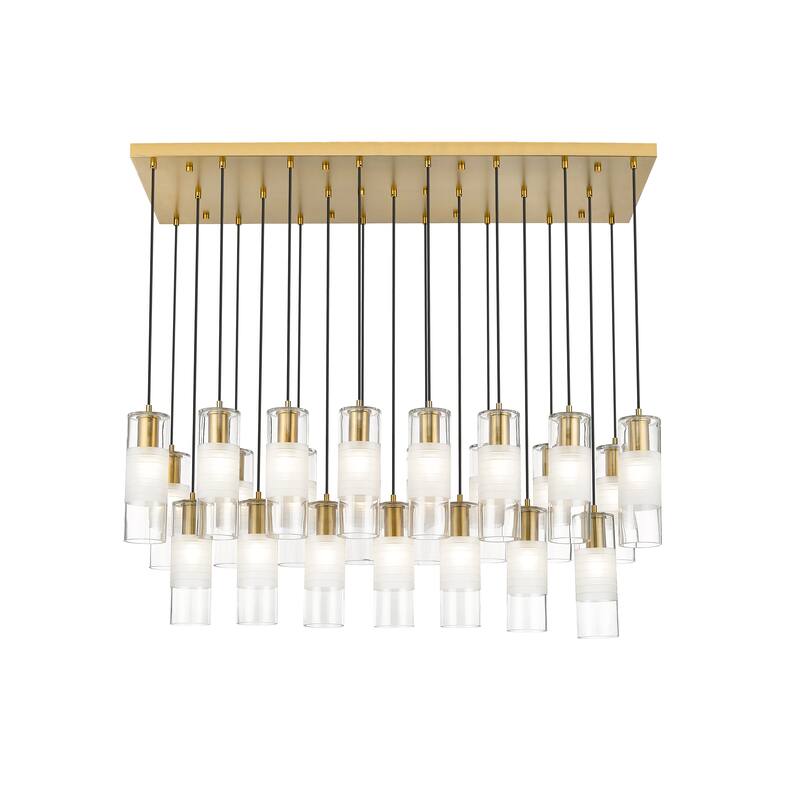 Alton 23 Light Linear Chandelier in Modern Gold - Modern Gold