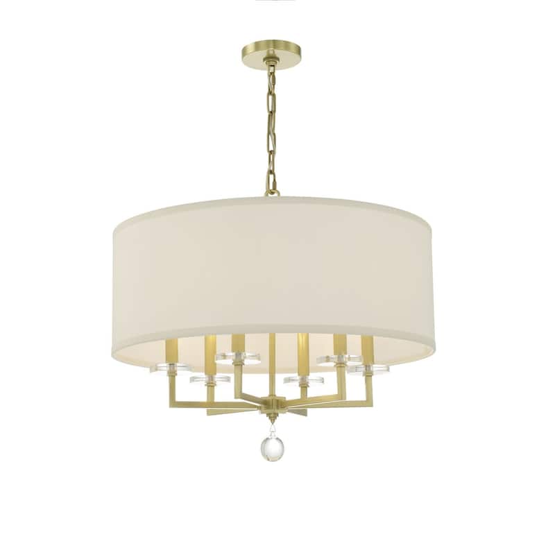 Crystorama Lighting Group Paxton 6 Light 26" Wide Drum Chandelier