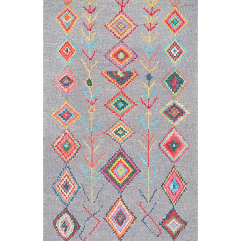 Nuloom Hand Tufted Wool Moroccan Triangle Rug