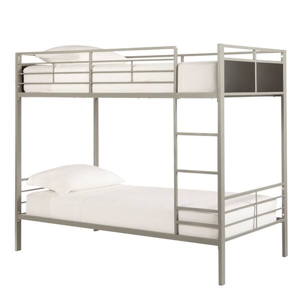 Jakob Contemporary Grey and Black Metal Bunk Bed by iNSPIRE Q Junior