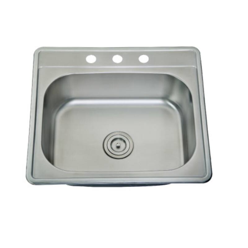 15''/18''/23''/25''/30''/31''/32''/33'' Classic Undermoun Kitchen Sink, Top Mount Kitchen Sink, Singel Bowl Or Double Bowl - 25''x22''x8'' - Single Bowl