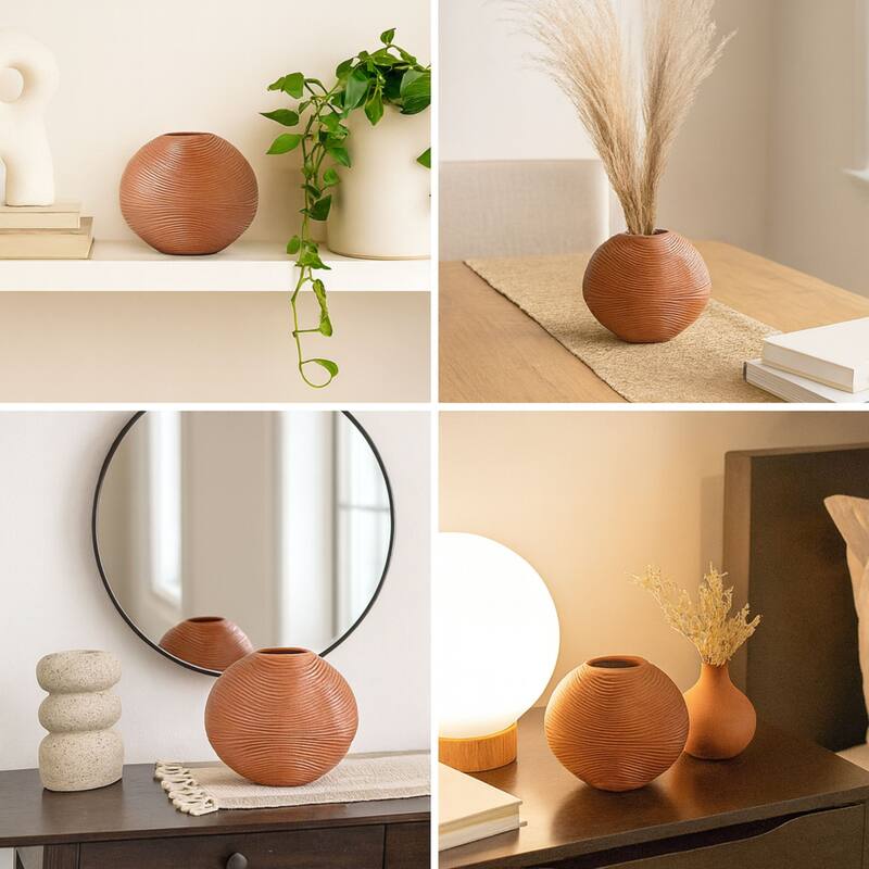 Aria Home Rustic Southwestern Ceramic Vase Terracotta Home Décor