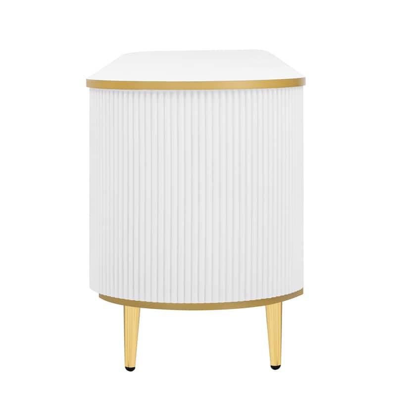 Modern TV Stand for TVs up to 80", Entertainment Center TV Console Table with 4 Drawers & Media Storage Cabinet for Living room