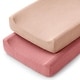 preview thumbnail 6 of 16, Muslin Fitted Changing Pad Cover, 2 Pack by Comfy Cubs Dusty Rose and Blush