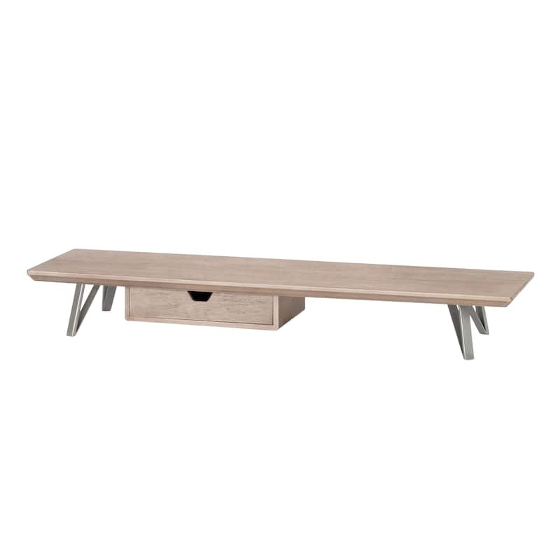 Jani Wood Monitor Stand Riser Desk - Ergonomic Design Stand, Desktop Organizer Table for Home, Office Workspace, Gaming Desk