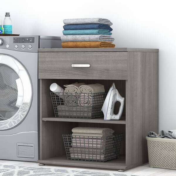 slide 1 of 33, Universal Laundry Storage Cabinet w/ Drawer by Bush Business Furniture Platinum Gray