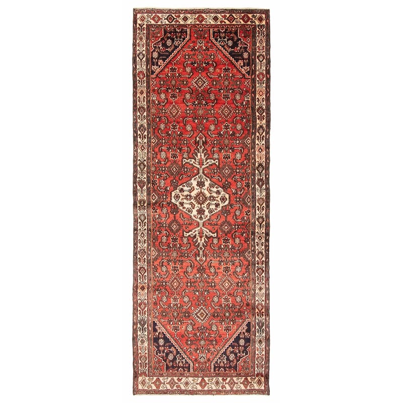 ECARPETGALLERY Hand-knotted Andelz Red Wool Rug - 3'1 x 9'0 - Red - 3'1 x 9'0