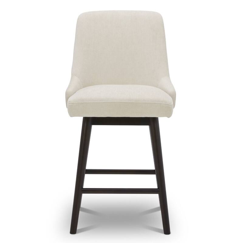 Spruce & Spring Hazel Upholstered Counter Height Swivel Barstool with Back