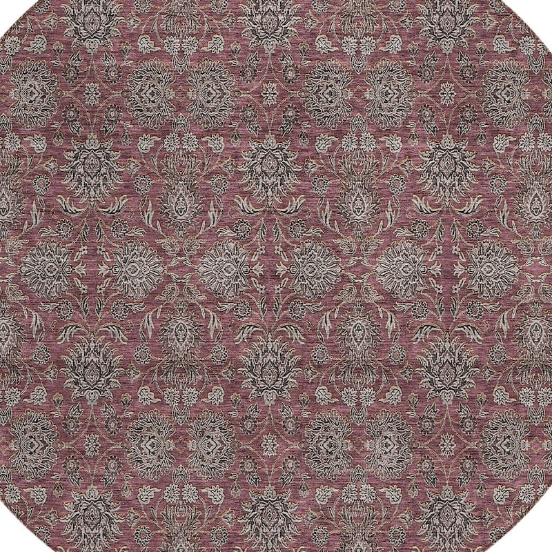 HomeRoots Floral Transitional Rectangle Outdoor Rug
