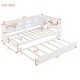 preview thumbnail 3 of 7, Wooden Twin Size DayBed with Trundle and USB Charging Ports, White