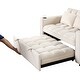 preview thumbnail 26 of 39, 55" Multi-functional Velvet Sofa Bed with Cup Holder and USB Port for Living Room