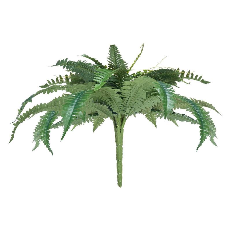 Green Artificial Silk Fabric Large Boston Fern Plant with Lush Branches