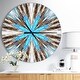 preview thumbnail 8 of 8, Designart 'Flowers with Radiating Rays' Oversized Modern Wall CLock
