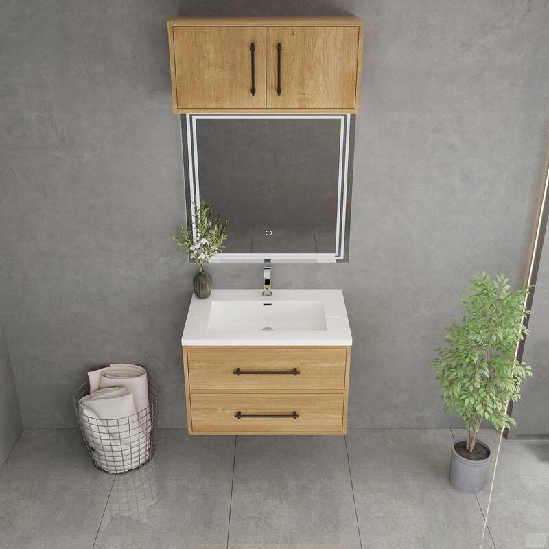 Victoria 30'' Wall-Mounted Vanity Set with Motion Sensor LED light Top Cabinet.